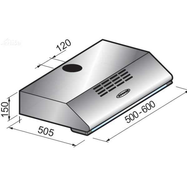Vgradna kuhinjska napa STANDARD EVO 60 BELA SICCABO 242645
