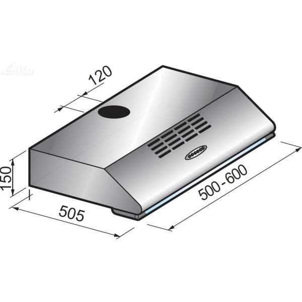 Vgradna kuhinjska napa STANDARD EVO 60 INOX SICCABO 242644