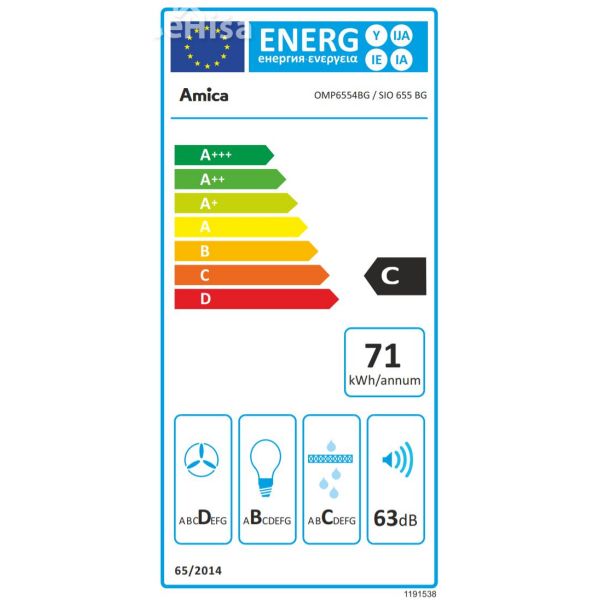 Vgradna napa z senzorskim upravljanjem AMICA OMP6554BG
