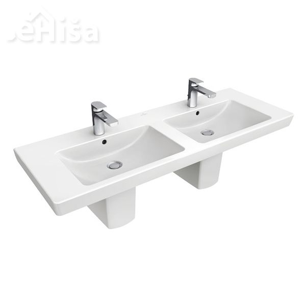 Vgradni dvojni umivalnik SUBWAY 2.0 VANITY 130x47 cm white alpin VILLEROY & BOCH
