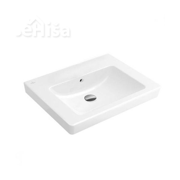 Vgradni umivalnik brez luknje SUBWAY 2.0 55x44 cm white alpin VILLEROY & BOCH
