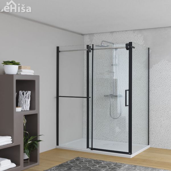 Tuš kabina Virgo TK BLACK 120 x 80 cm črni profili UNI KOLPA-SAN 512950
