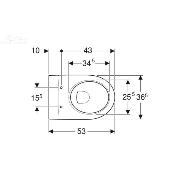 Viseča brezrobna WC školjka ICON GEBERIT 501.661.00.1
