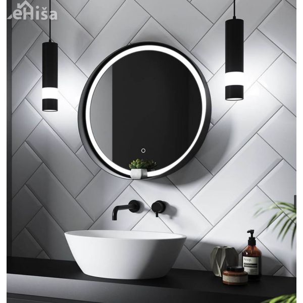 Viseča stropna luč črna Solinas hladno bela SENSIO SE82098C0
