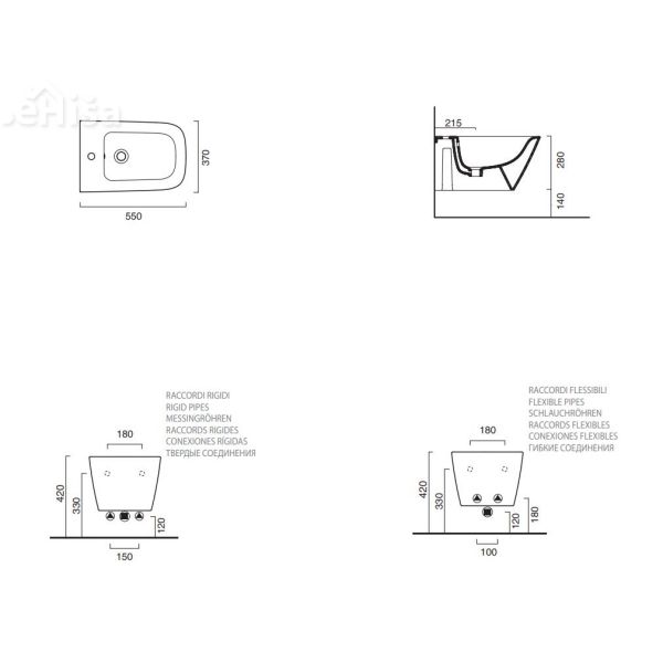 Viseči bide Green 55x37 CATALANO 1BS55GR00
