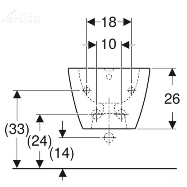 Viseči bide Smyle Square GEBERIT 500.209.01.1
