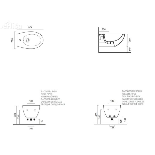 Viseči bide Velis 57x37 CATALANO 1BSVL00
