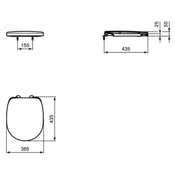 WC deska s počasnim zapiranjem CONNECT IDEAL STANDARD E129101
