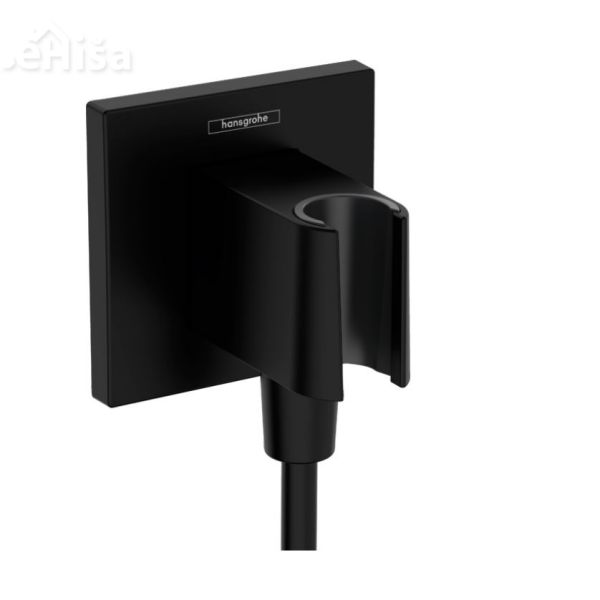 Zidni priključek FIXFIT E z držalom tuš ročke mat črna HANSGROHE 26889670
