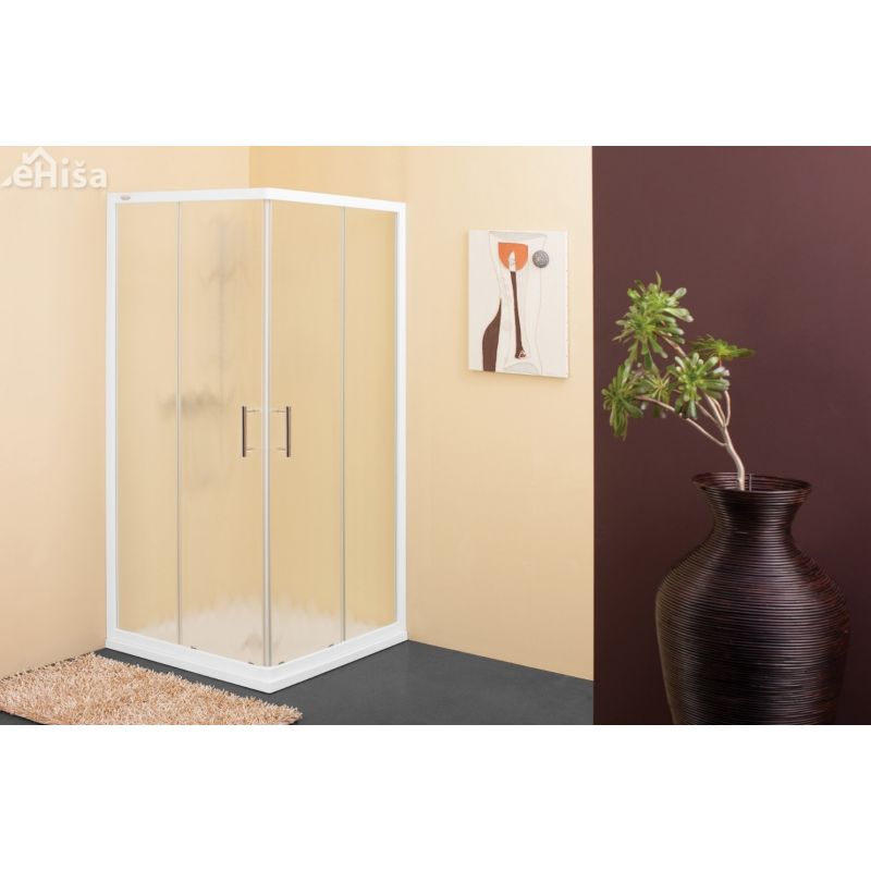 Tuš kabina SQ-line TKK 75x90 beli profil kaljeno steklo KOLPA-SAN 511250