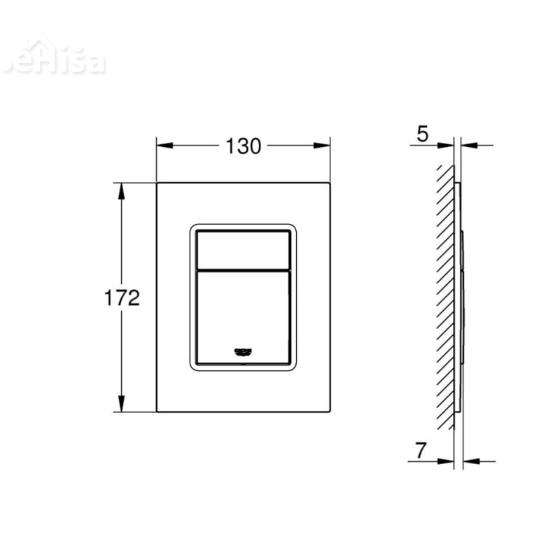 Aktivirna tipka Skate Cosmopolitan S krom GROHE 37535000

