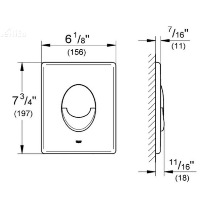 Aktivirna tipka za podometni splakovalnik Skate Air bela GROHE 38505SH0
