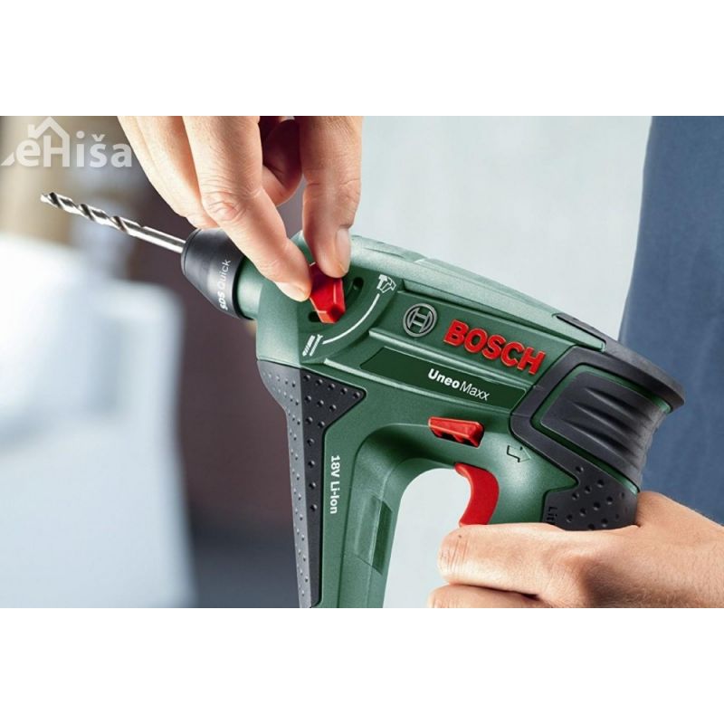 Akumulatorsko vrtalno kladivo Uneo Maxx 18V 2,5Ah z baterijo in kovčkom BOSCH 060395230F