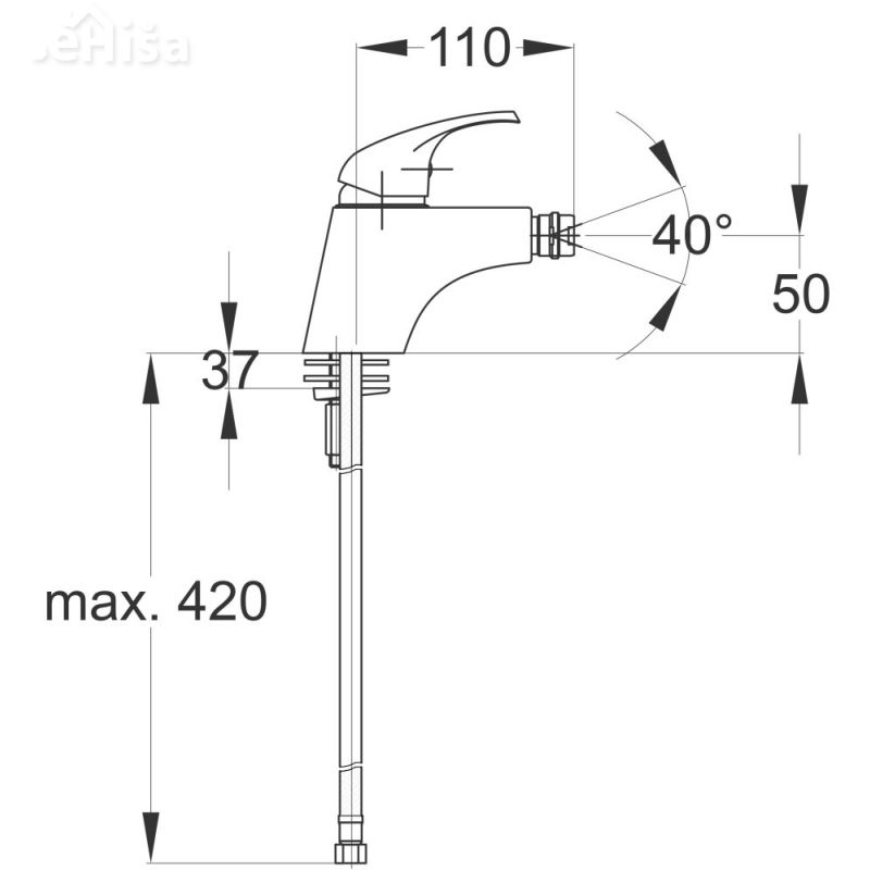Armatura za bide Simpaty s50 samo armatura UNITAS 00584
