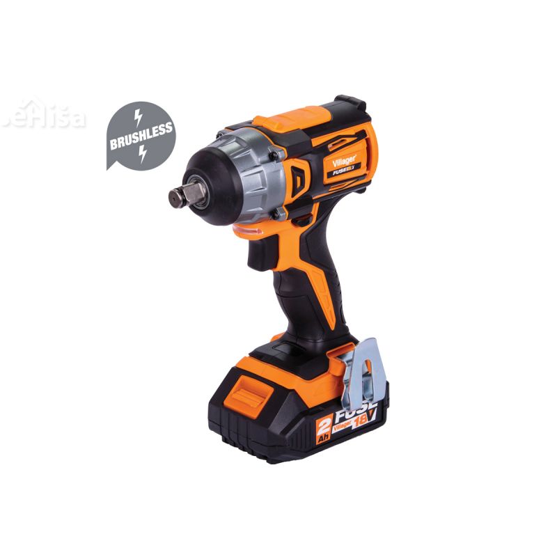 Baterijski udarni brezkrtačni vijačnik VLP 5320-2BSC z polnilcem in baterijama VILLAGER 056355