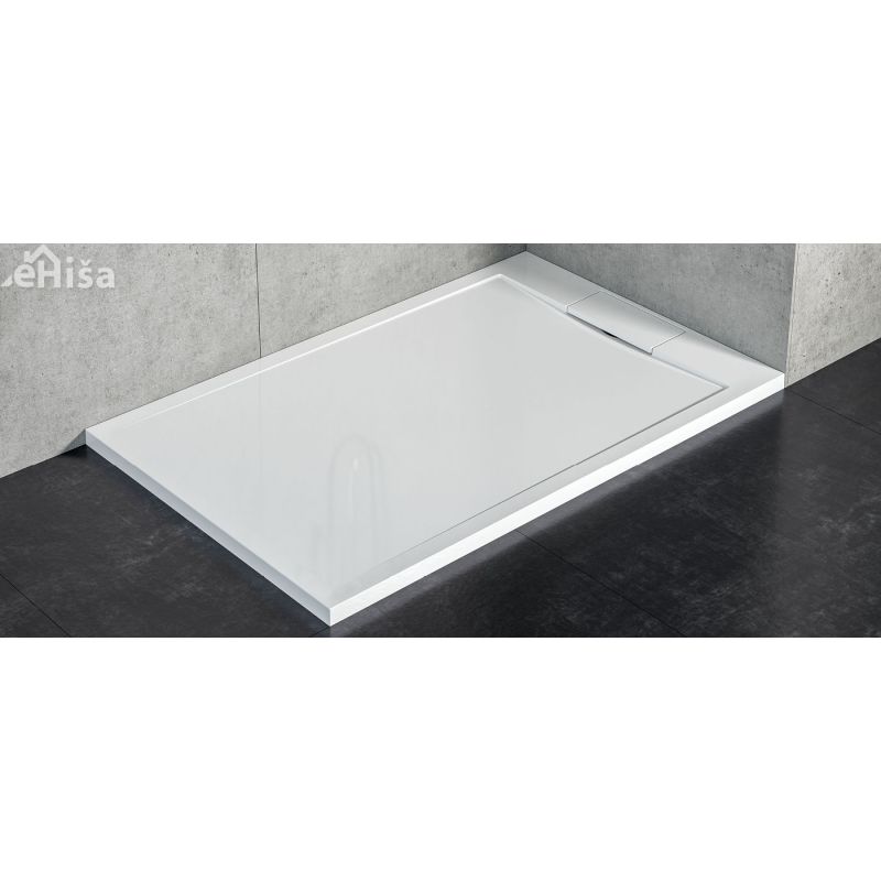 Kvadratna vgradna tuš kad Capo 100x80 liti marmor KOLPA-SAN 565050