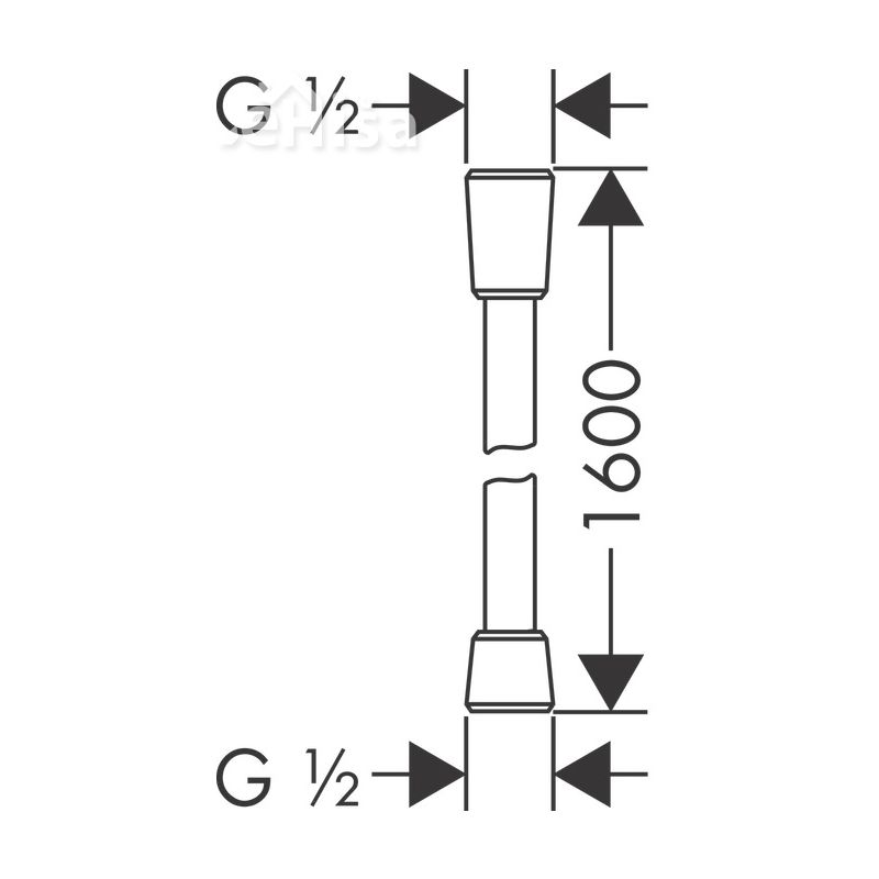 Cev Isiflex 1,6m HANSGROHE 28276000