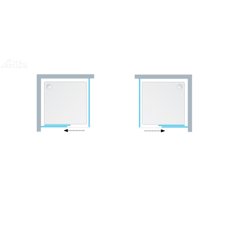 Tuš kabina kotna TK 140 x 90 cm Dorsa silver brill UNI KOLPA-SAN 514000
