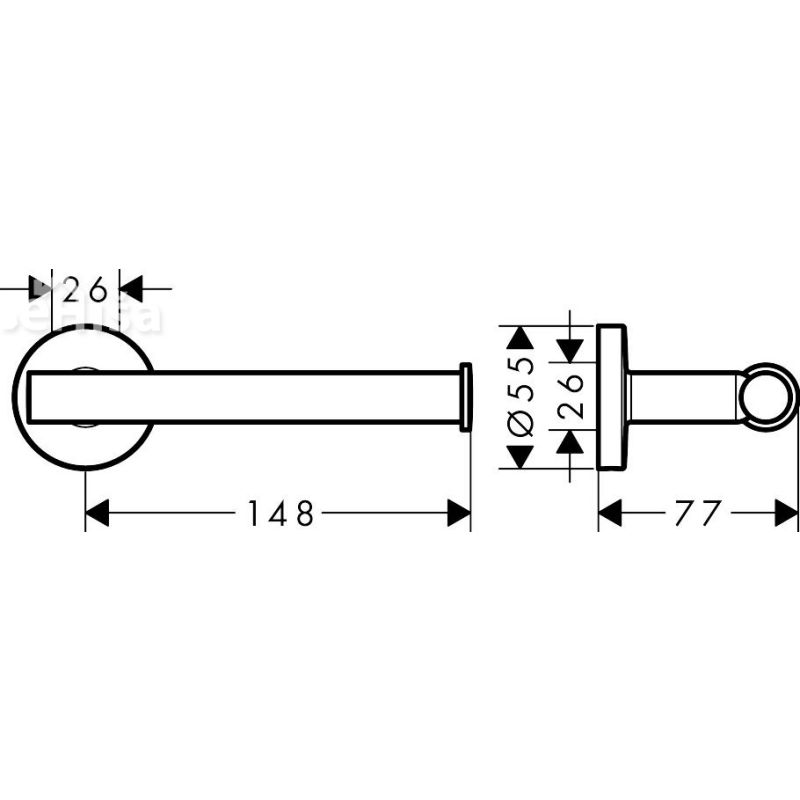 Držalo WC papirja Logis krom HANSGROHE 41726000
