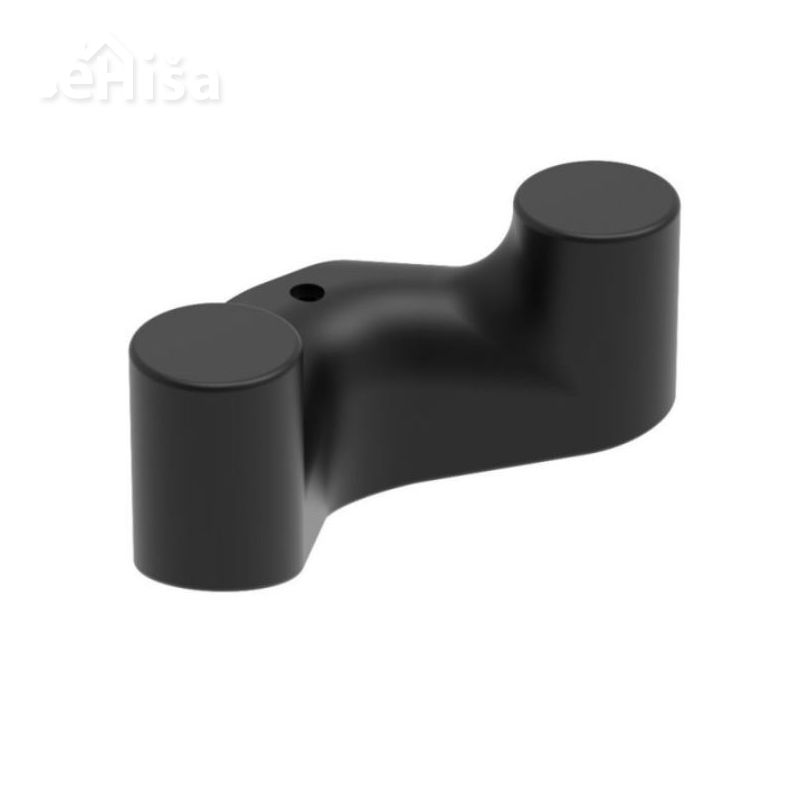 Dvojna obešalna kljuka CUT črna KOIN CUT012B
