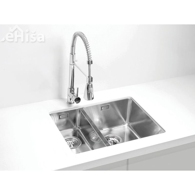 Dvojno kuhinjsko pomivalno korito KOMBINO 120 inox 590x440 mm levo ALVEUS 1101960