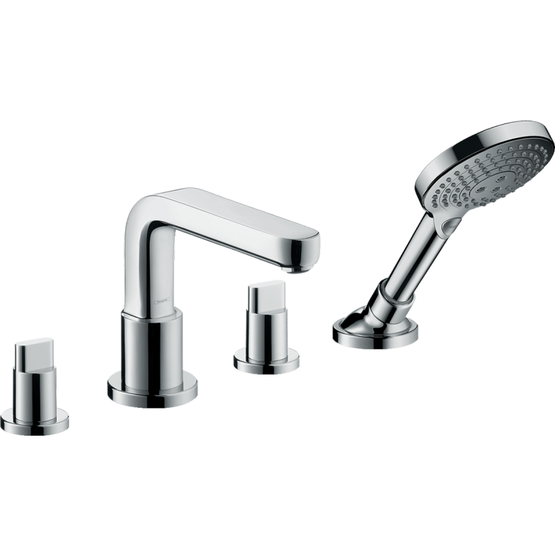 Dvoročna armatura za kopalno kad 4 luknje Metris S 17 cm krom HANSGROHE 31446000
