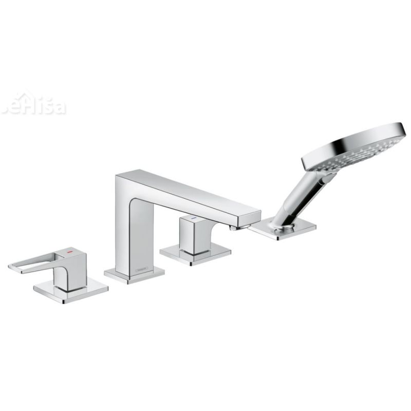 Dvoročna armatura za kopalno kad 4 luknje Metropol krom HANSGROHE 74552000
