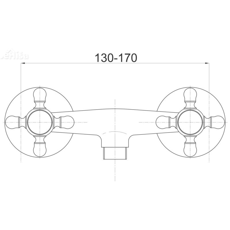 Dvoročna stenska armatura za tuš kad Stil z41 samo amratura UNITAS 07466