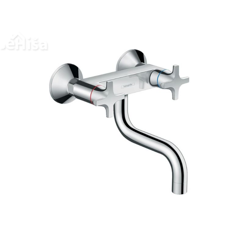 Dvoročna stenska kuhinjska armatura Logis Classic krom HANSGROHE 71287000
