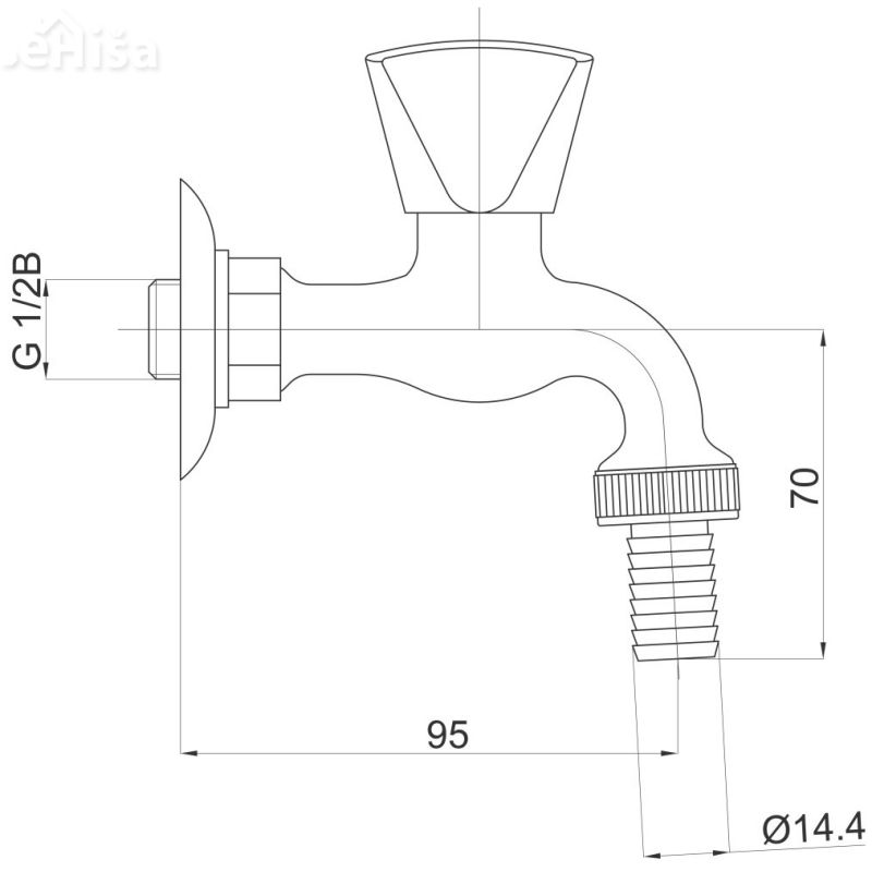 Enoročna armatura za umivalnik Classic c02 samo armatura UNITAS 10151
