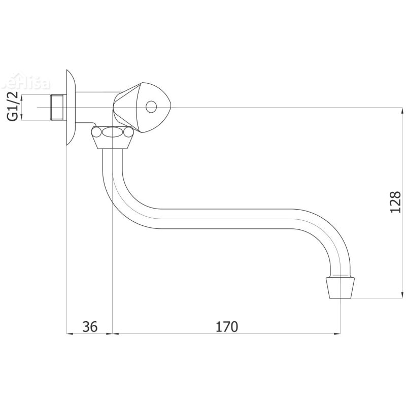 Enoročna armatura za umivalnik Classic c04 samo armatura UNITAS 10251
