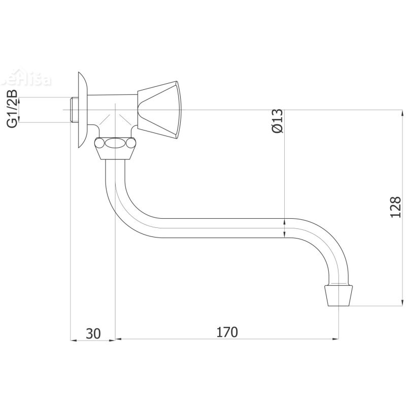 Enoročna armatura za umivalnik Classic c05 samo armatura UNITAS 10351