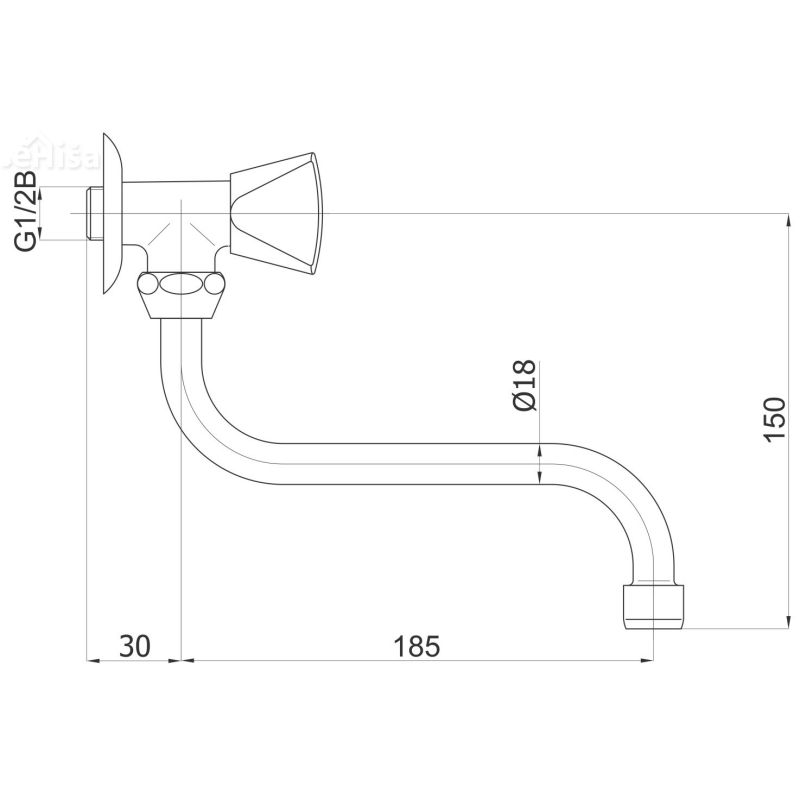 Enoročna armatura za umivalnik Classic c06 samo armatura UNITAS 10352
