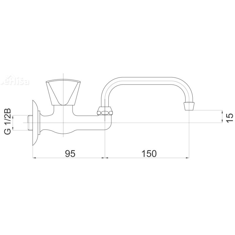 Enoročna armatura za umivalnik Classic c08 samo armatura UNITAS 10355
