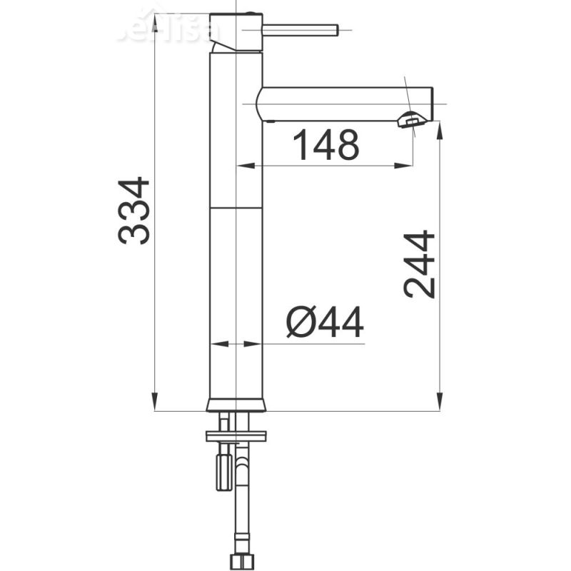 Enoročna armatura za umivalnik Fresh f11 samo armatura UNITAS 00048
