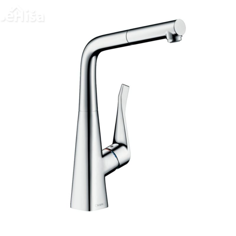 Enoročna izvlečna kuhinjska armatura M7114-H320 320 krom HANSGROHE 73812000
