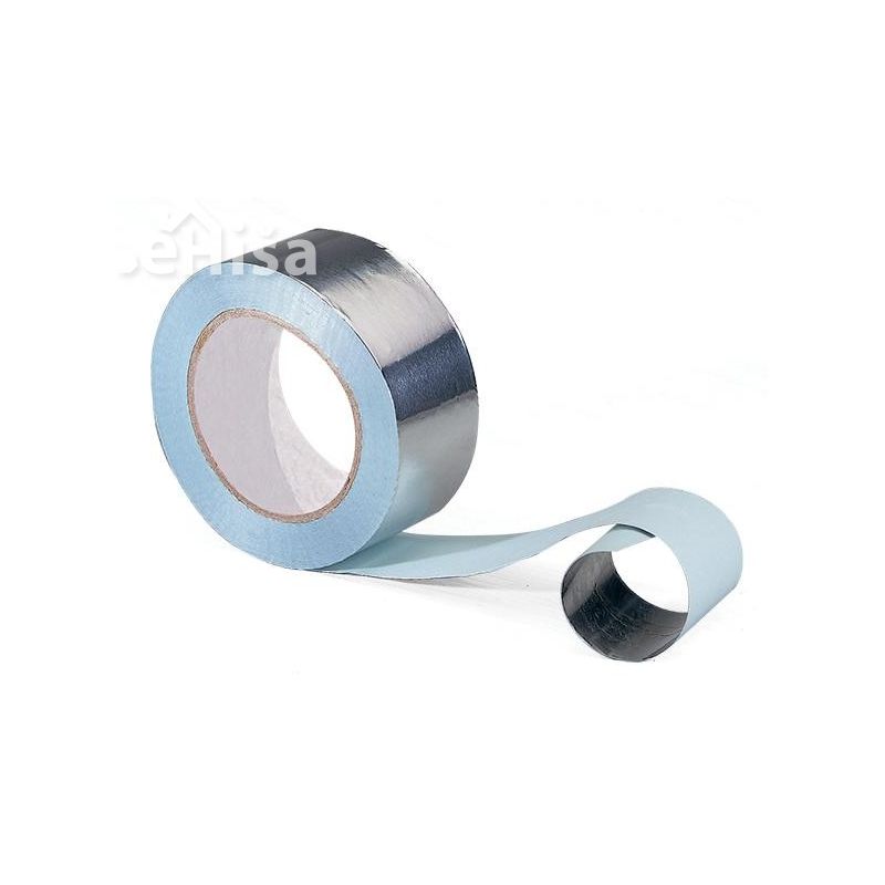 Temperaturno odporen lepilni trak 50 mm x 50 m srebrn