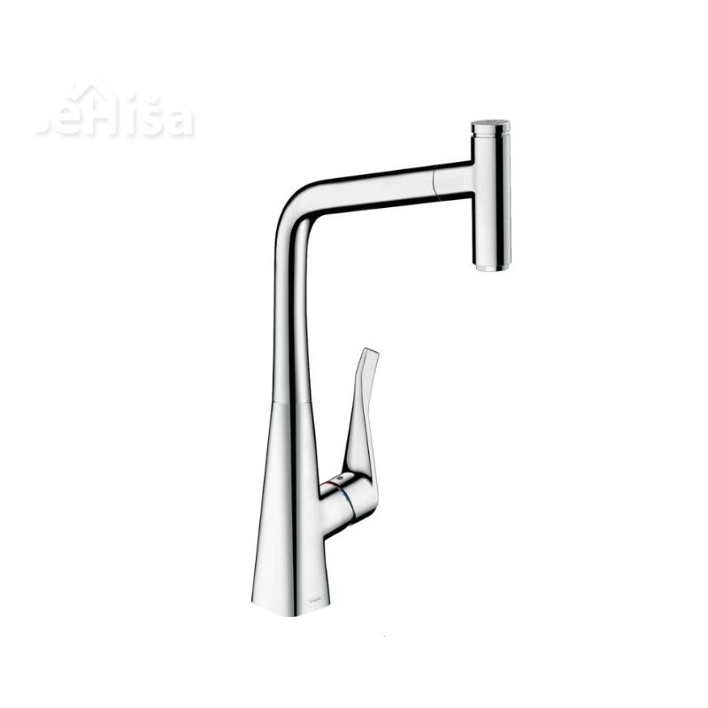 Izvlečna enoročna kuhinjska armatura Metris 320 krom HANSGROHE 14884000
