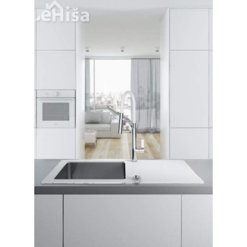 Izvlečna kuhinjska armatura GERBERA krom-bela DEANTE BGB W720
