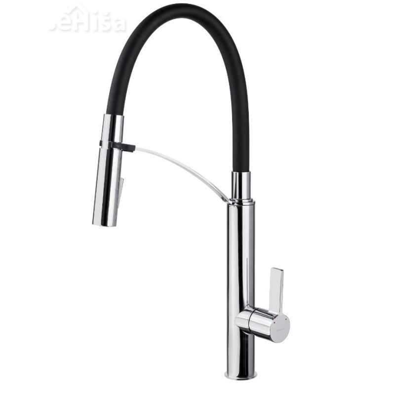 Izvlečna kuhinjska armatura GERBERA krom-črna DEANTE BGB B720
