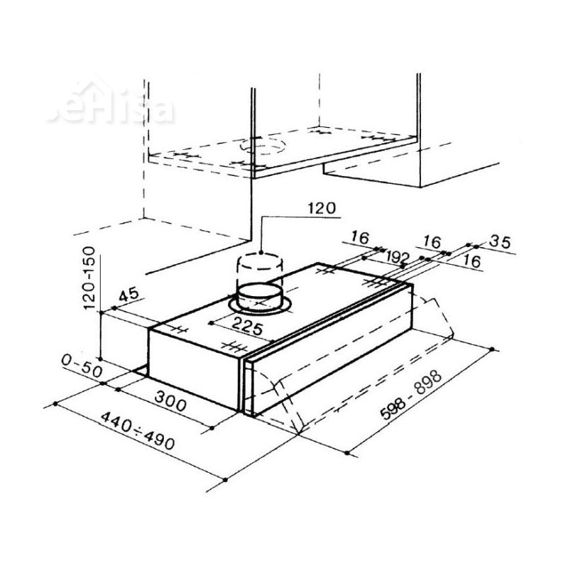 Izvlečna vgradna kuhinjska napa 2156 SRM LG/X A90 A60 FABER 7612985611848