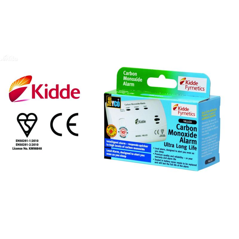 Detektor ogljikovega monoksida z LCD prikazovalnikom CO 10LLDCO KIDDE