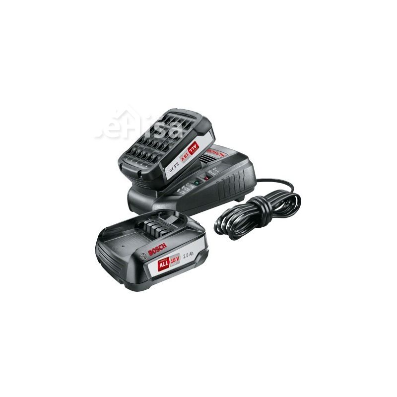 Komplet 18 V z dvema baterijama PBA 2,5 Ah polnilnik AL 1830 CV BOSCH 1600A011LD