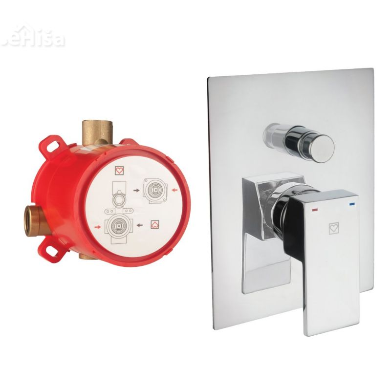 Komplet pokrivna plošča za kad in podometni del SQ krom UNITAS 00362
