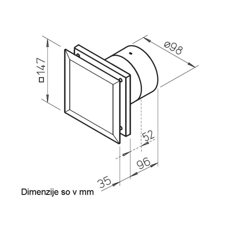 Kopalniški aksialni ventilator M1-100 HELIOS 6171
