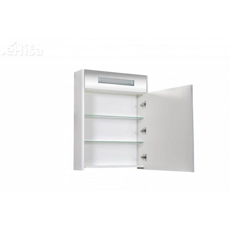 Kopalniško ogledalo z omarico zadaj in svetilko Paris 65 cm AQUA RODOS