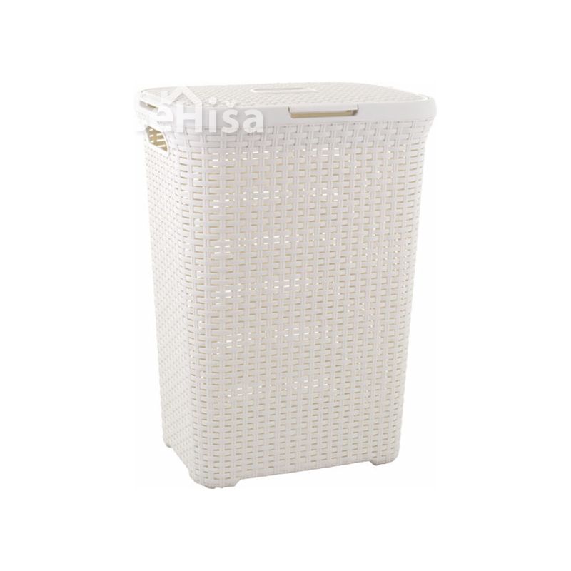 Koš za perilo 60 L RATAN bela CURVER 0707-885