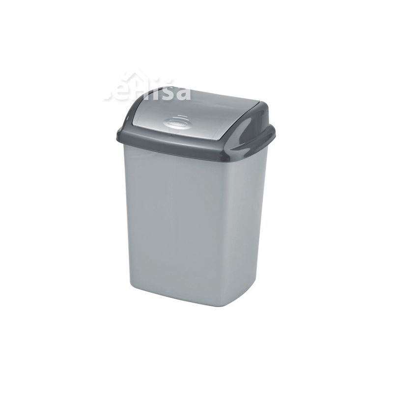Koš za smeti DOMINIK 10 L srebrna-antracit CURVER 5312-877