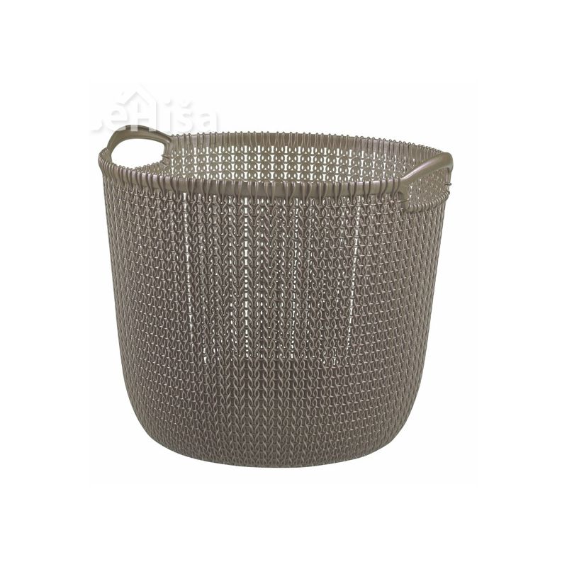 Košara za perilo okrogla 30 L KNIT rjava CURVER 3673-X59