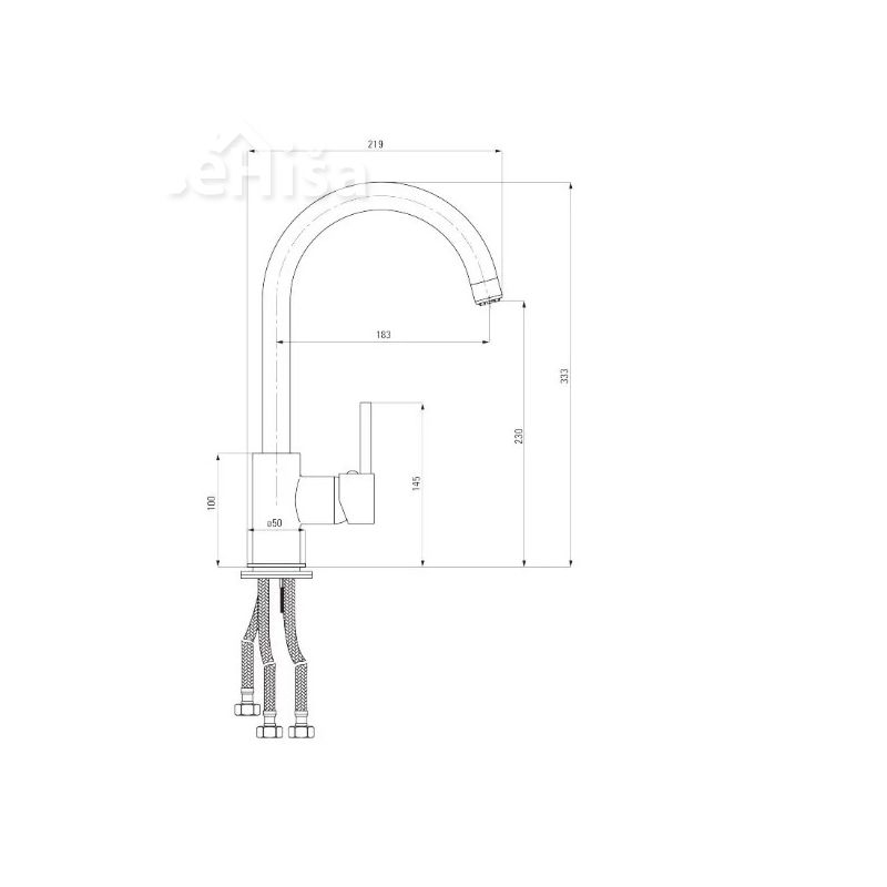 Kuhinjska nizkotlačna armatura DEANTE krom DEANTE BEZ 062H
